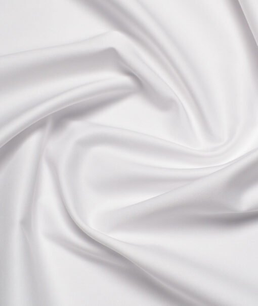 Tessitura Monti 2 Ply 170's Giza Cotton Solids Shirting Fabric (White)