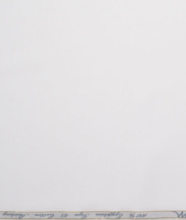 Tessitura Monti 2 Ply 170's Giza Cotton Solids Shirting Fabric (White)
