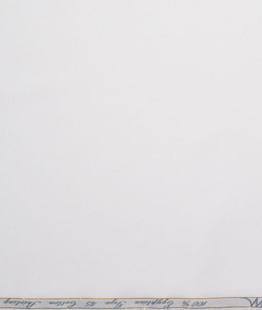 Tessitura Monti 2 Ply 170's Giza Cotton Solids Shirting Fabric (White)