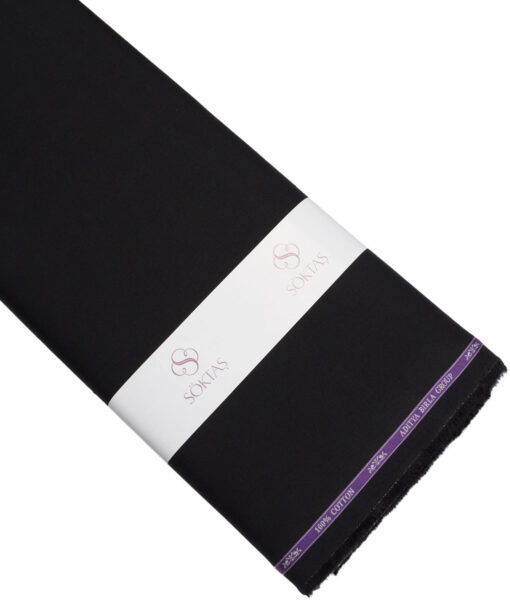 Soktas  Giza Cotton Solids Shirting Fabric (Black)