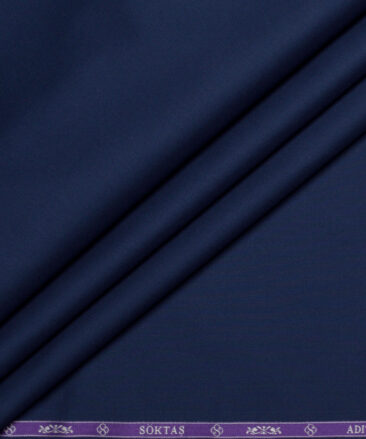 Soktas  Giza Cotton Solids Shirting Fabric (Dark Royal Blue)