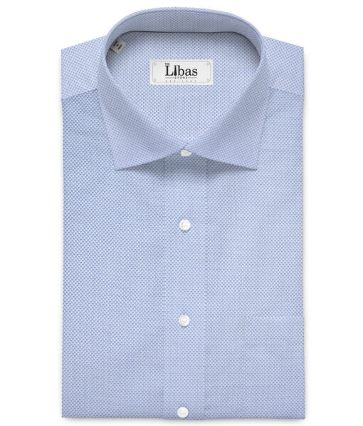 Soktas  Giza Cotton Structured Shirting Fabric (Light Blue)