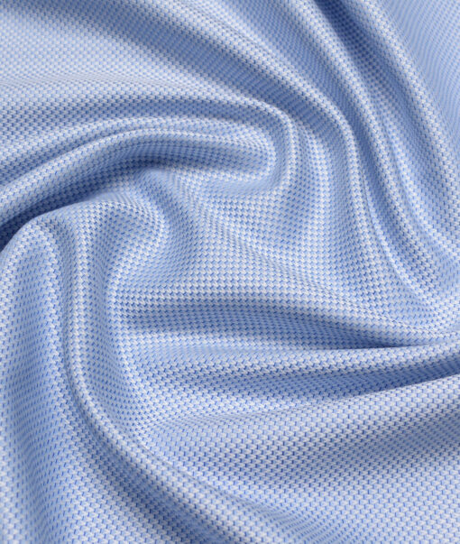 Soktas  Giza Cotton Structured Shirting Fabric (Light Blue)