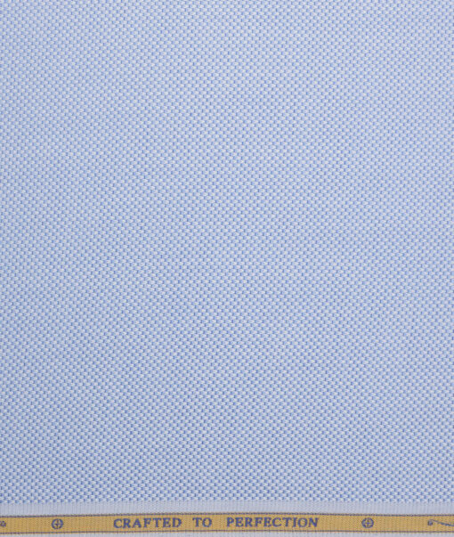 Soktas  Giza Cotton Structured Shirting Fabric (Light Blue)