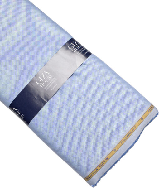 Soktas  Giza Cotton Structured Shirting Fabric (Light Blue)