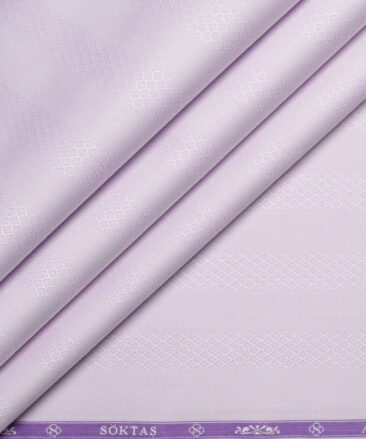 Soktas  Giza Cotton Striped Shirting Fabric (Lavander Purple)