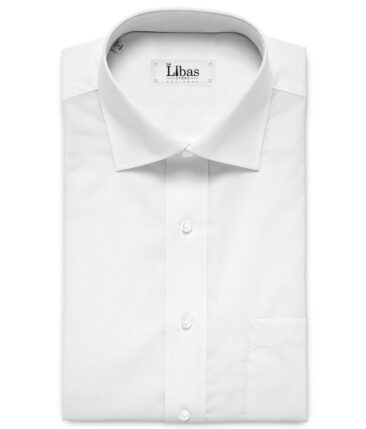Soktas 2 Ply 120's Giza Cotton Solids Shirting Fabric (White)