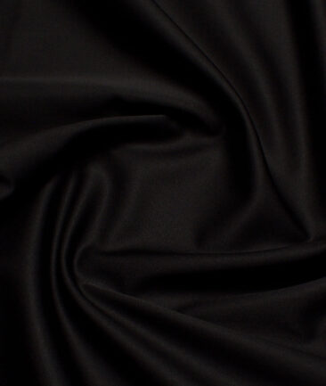Soktas 2 Ply 120's Giza Cotton Solids Shirting Fabric (Black)