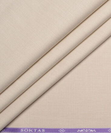 Soktas  Giza Cotton Solids Shirting Fabric (Beige)