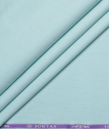 Soktas  Giza Cotton Solids Shirting Fabric (Frost Mint Green)