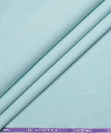 Soktas  Giza Cotton Solids Shirting Fabric (Frost Mint Green)