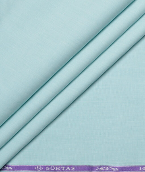Soktas  Giza Cotton Solids Shirting Fabric (Frost Mint Green)
