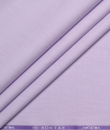 Soktas  Giza Cotton Solids Shirting Fabric (Lavander Purple)