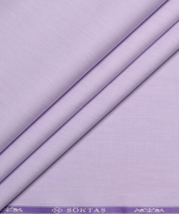 Soktas  Giza Cotton Solids Shirting Fabric (Lavander Purple)