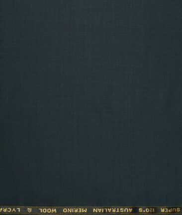 Vercelli Italy Super 120's Solids 50% Merino Wool Stretchable Suiting Fabric (Dark Sea Green)