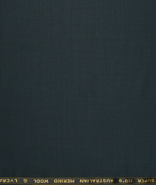 Vercelli Italy Super 120's Solids 50% Merino Wool Stretchable Suiting Fabric (Dark Sea Green)