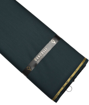 Vercelli Italy Super 120's Solids 50% Merino Wool Stretchable Suiting Fabric (Dark Sea Green)