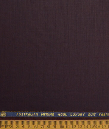 Vercelli Italy Super 120's Solids 70% Merino Wool Suiting Fabric (Dark Wine)