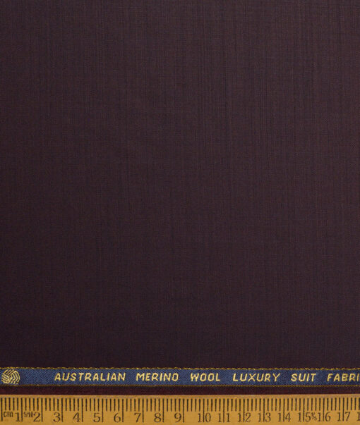 Vercelli Italy Super 120's Solids 70% Merino Wool Suiting Fabric (Dark Wine)