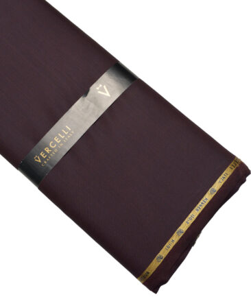 Vercelli Italy Super 120's Solids 70% Merino Wool Suiting Fabric (Dark Wine)