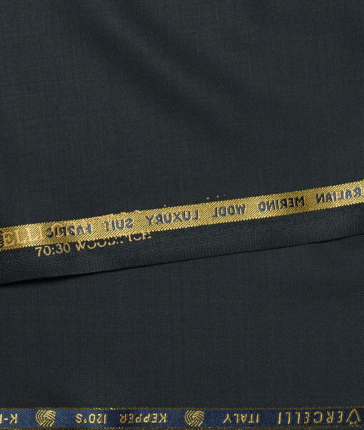 Vercelli Italy Super 120's Solids 70% Merino Wool Suiting Fabric (Lunar Green)