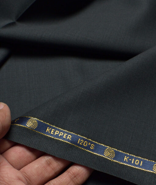 Vercelli Italy Super 120's Solids 70% Merino Wool Suiting Fabric (Lunar Green)