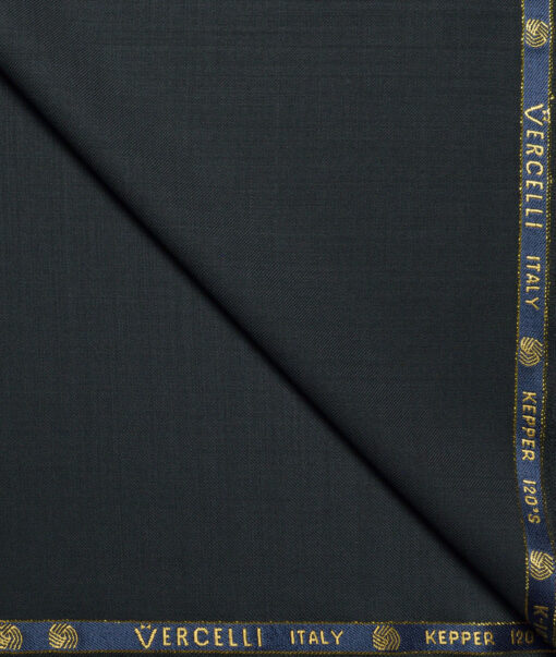 Vercelli Italy Super 120's Solids 70% Merino Wool Suiting Fabric (Lunar Green)