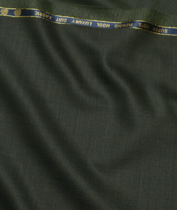 Vercelli Italy Super 120's Solids 70% Merino Wool Suiting Fabric (Thatch Green)