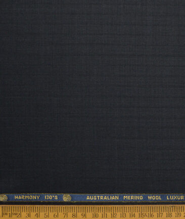 Vercelli Italy Super 130's Striped 70% Merino Wool Suiting Fabric (Dark Grey)