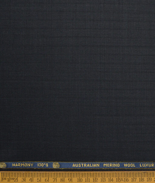 Vercelli Italy Super 130's Striped 70% Merino Wool Suiting Fabric (Dark Grey)