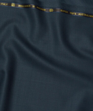 Vercelli Italy Super 150's Solids 70% Merino Wool Suiting Fabric (Dark Greyish Blue)