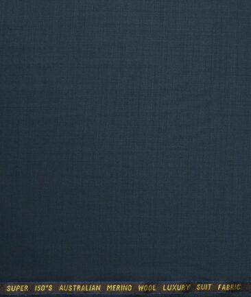 Vercelli Italy Super 150's Solids 70% Merino Wool Suiting Fabric (Dark Greyish Blue)