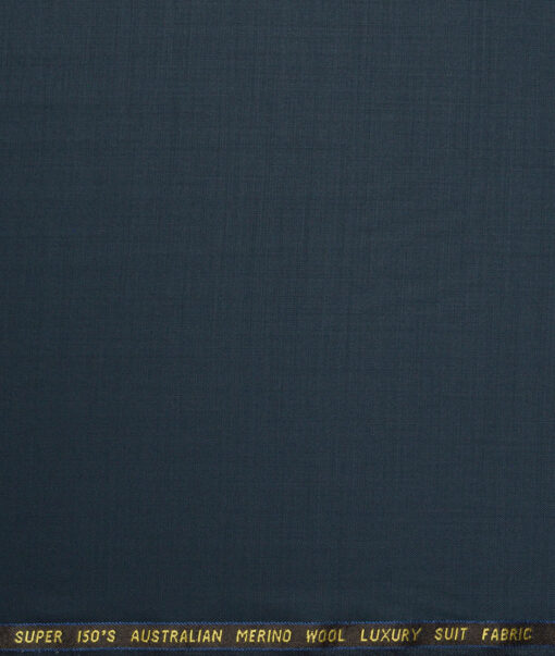 Vercelli Italy Super 150's Solids 70% Merino Wool Suiting Fabric (Dark Greyish Blue)