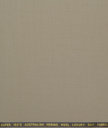 Vercelli Italy Super 150's Solids 70% Merino Wool Suiting Fabric (Vanilla Beige)
