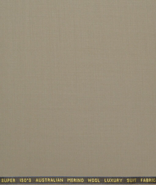 Vercelli Italy Super 150's Solids 70% Merino Wool Suiting Fabric (Vanilla Beige)