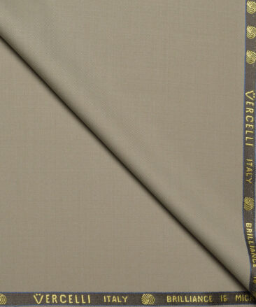 Vercelli Italy Super 150's Solids 70% Merino Wool Suiting Fabric (Vanilla Beige)