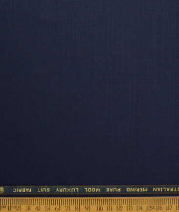 Vercelli Italy Super 140's Solids 100% Merino Wool Suiting Fabric (Dark Royal Blue)