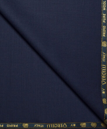 Vercelli Italy Super 140's Solids 100% Merino Wool Suiting Fabric (Dark Royal Blue)