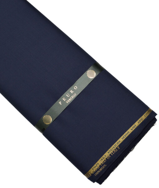 Vercelli Italy Super 140's Solids 100% Merino Wool Suiting Fabric (Dark Royal Blue)