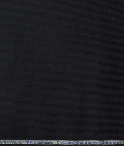 Arvind Tresca  Corduroy Cotton 18 Wales Stretchable Suiting Fabric (Dark Grey)