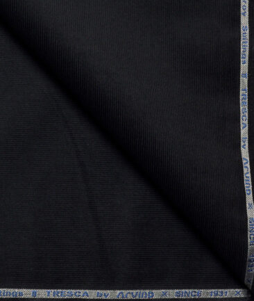 Arvind Tresca  Corduroy Cotton 18 Wales Stretchable Suiting Fabric (Dark Grey)