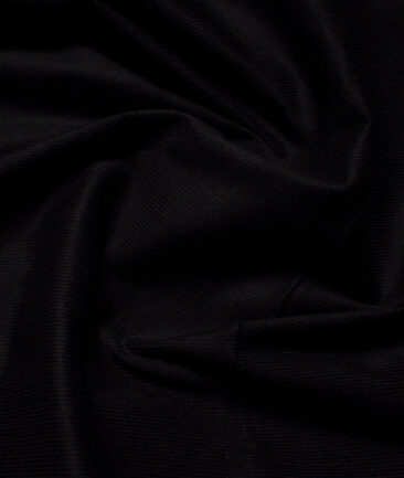 Arvind Tresca  Corduroy Cotton 18 Wales Stretchable Suiting Fabric (Black)