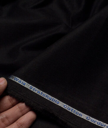 Arvind Tresca  Corduroy Cotton 18 Wales Stretchable Suiting Fabric (Black)