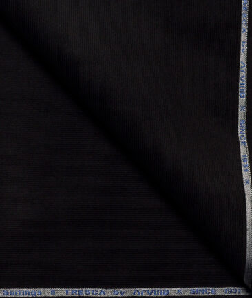 Arvind Tresca  Corduroy Cotton 18 Wales Stretchable Suiting Fabric (Black)