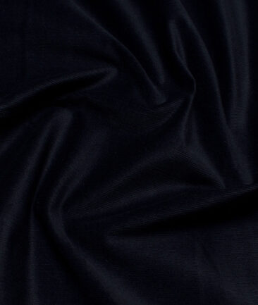 Arvind Tresca  Corduroy Cotton 26 Wales Stretchable Suiting Fabric (Dark Blue)