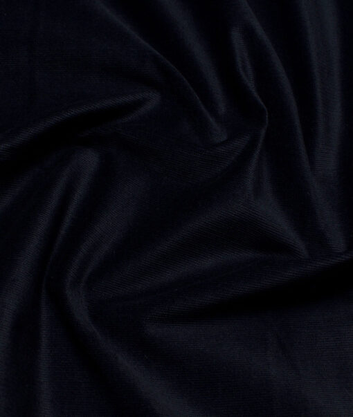 Arvind Tresca  Corduroy Cotton 26 Wales Stretchable Suiting Fabric (Dark Blue)