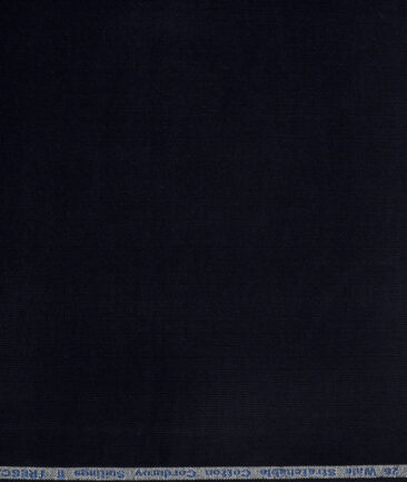 Arvind Tresca  Corduroy Cotton 26 Wales Stretchable Suiting Fabric (Dark Blue)
