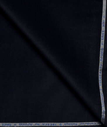 Arvind Tresca  Corduroy Cotton 26 Wales Stretchable Suiting Fabric (Dark Blue)