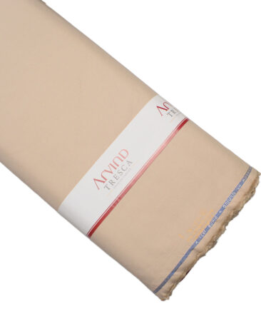 Arvind Tresca  Corduroy Cotton 18 Wales Stretchable Suiting Fabric (Cream)