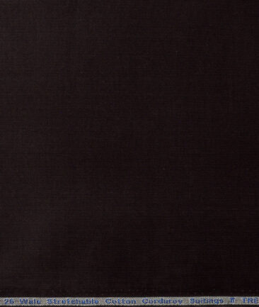 Arvind Tresca  Corduroy Cotton 26 Wales Stretchable Suiting Fabric (Dark Chocolate Brown)